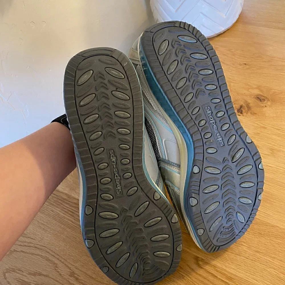 Sketchers Shape-Ups Y2K Blue/Silver Size 10